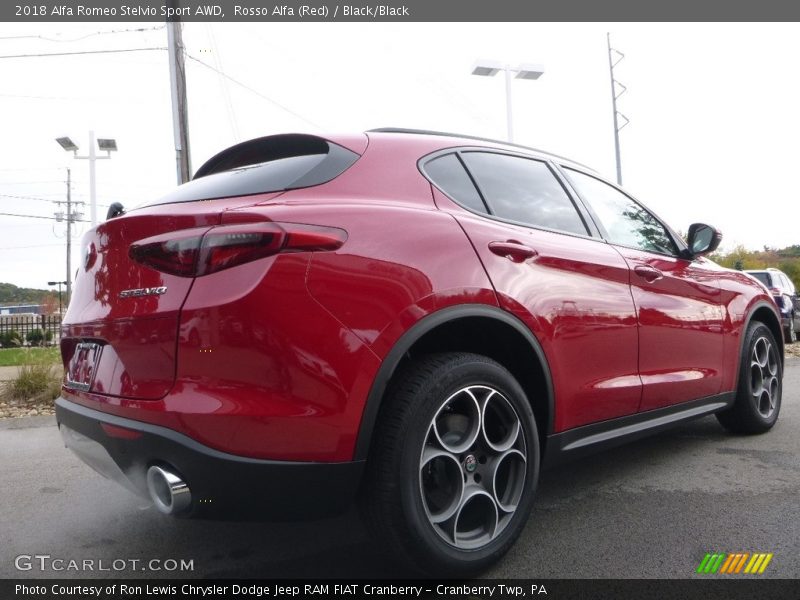 Rosso Alfa (Red) / Black/Black 2018 Alfa Romeo Stelvio Sport AWD