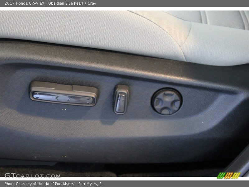 Obsidian Blue Pearl / Gray 2017 Honda CR-V EX