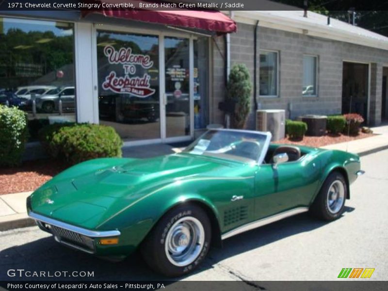 Brands Hatch Green Metallic / Saddle 1971 Chevrolet Corvette Stingray Convertible