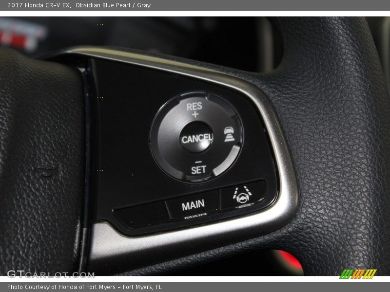 Obsidian Blue Pearl / Gray 2017 Honda CR-V EX