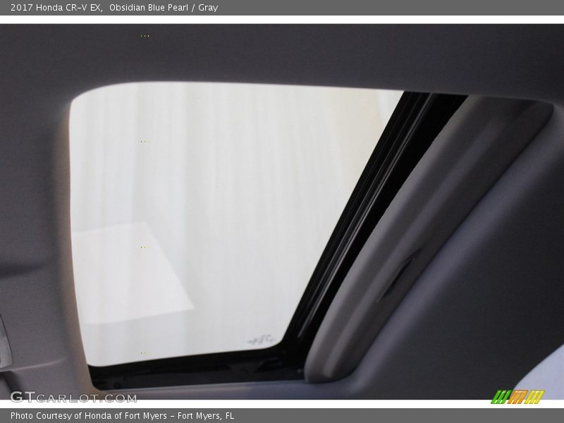 Obsidian Blue Pearl / Gray 2017 Honda CR-V EX