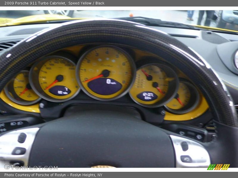 Speed Yellow / Black 2009 Porsche 911 Turbo Cabriolet