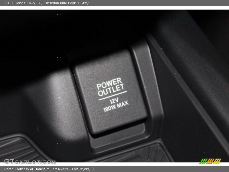 Obsidian Blue Pearl / Gray 2017 Honda CR-V EX
