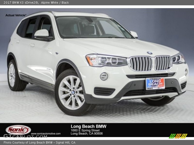 Alpine White / Black 2017 BMW X3 sDrive28i