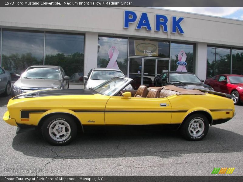 Medium Bright Yellow / Medium Ginger 1973 Ford Mustang Convertible