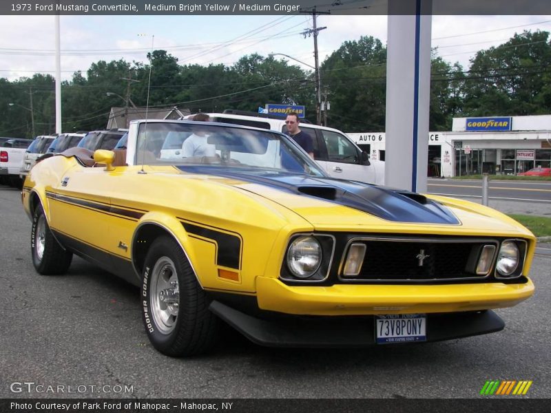 Medium Bright Yellow / Medium Ginger 1973 Ford Mustang Convertible