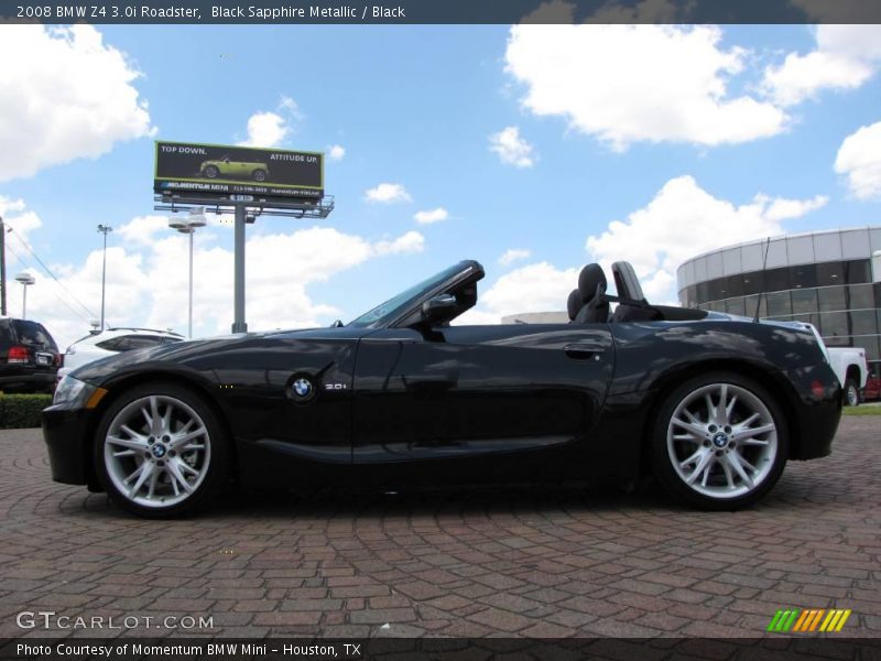 Black Sapphire Metallic / Black 2008 BMW Z4 3.0i Roadster
