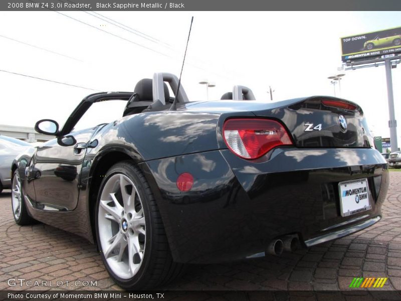 Black Sapphire Metallic / Black 2008 BMW Z4 3.0i Roadster