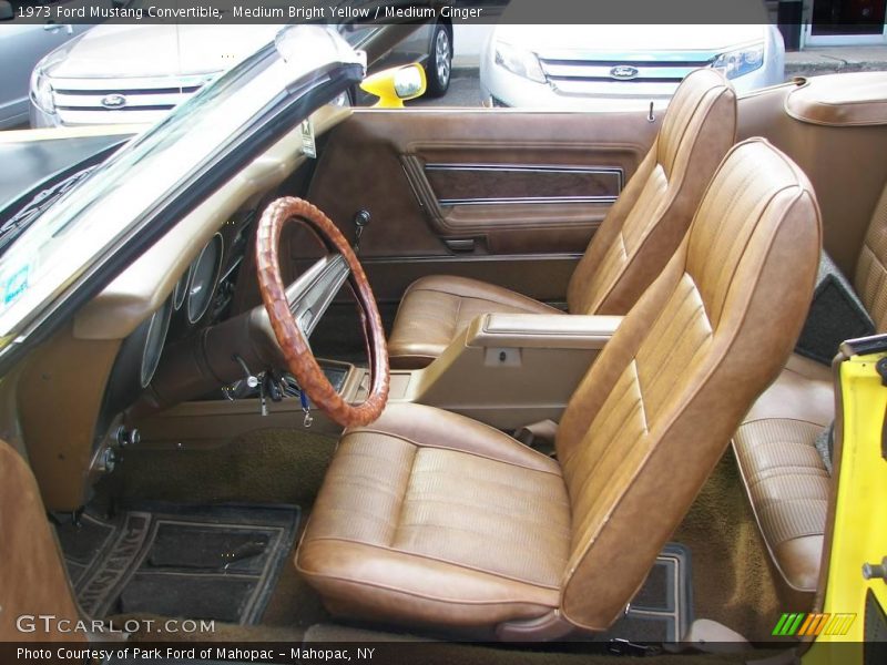 Medium Bright Yellow / Medium Ginger 1973 Ford Mustang Convertible