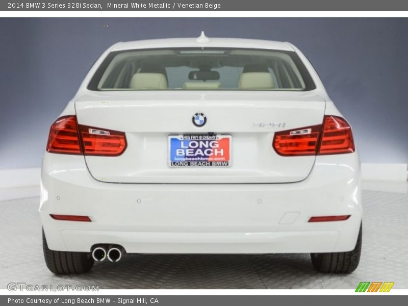 Mineral White Metallic / Venetian Beige 2014 BMW 3 Series 328i Sedan