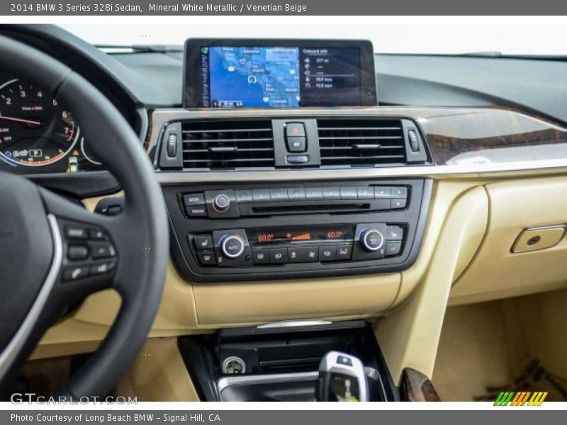 Mineral White Metallic / Venetian Beige 2014 BMW 3 Series 328i Sedan