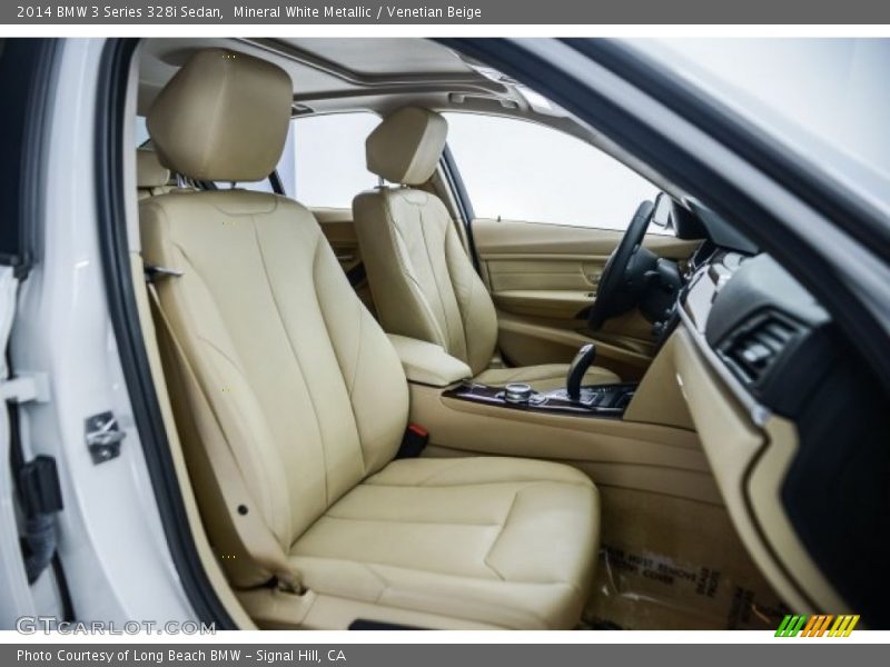 Mineral White Metallic / Venetian Beige 2014 BMW 3 Series 328i Sedan