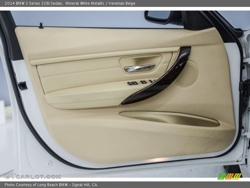 Mineral White Metallic / Venetian Beige 2014 BMW 3 Series 328i Sedan