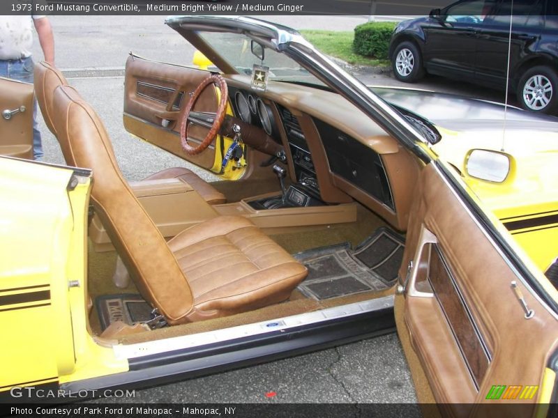 Medium Bright Yellow / Medium Ginger 1973 Ford Mustang Convertible