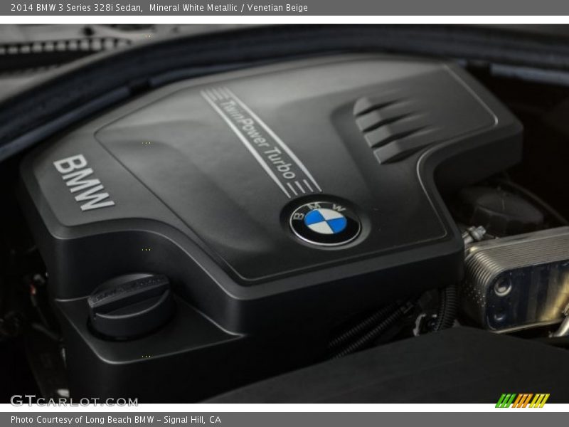 Mineral White Metallic / Venetian Beige 2014 BMW 3 Series 328i Sedan