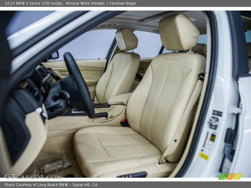 Mineral White Metallic / Venetian Beige 2014 BMW 3 Series 328i Sedan