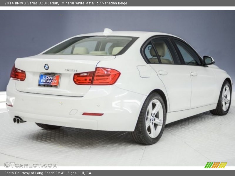 Mineral White Metallic / Venetian Beige 2014 BMW 3 Series 328i Sedan