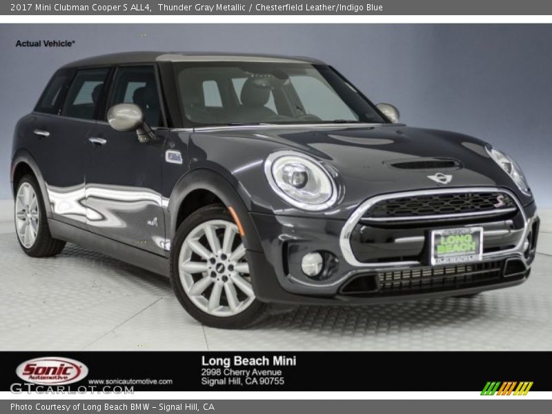 Thunder Gray Metallic / Chesterfield Leather/Indigo Blue 2017 Mini Clubman Cooper S ALL4