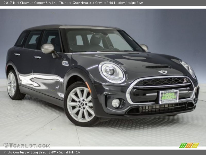 Thunder Gray Metallic / Chesterfield Leather/Indigo Blue 2017 Mini Clubman Cooper S ALL4