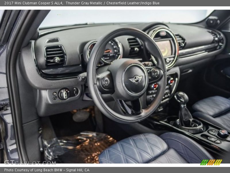 Thunder Gray Metallic / Chesterfield Leather/Indigo Blue 2017 Mini Clubman Cooper S ALL4