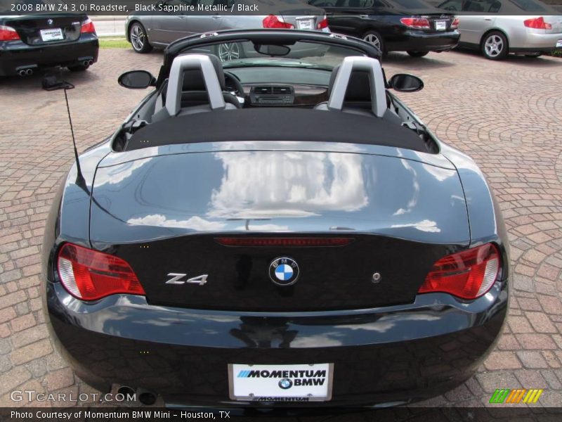 Black Sapphire Metallic / Black 2008 BMW Z4 3.0i Roadster