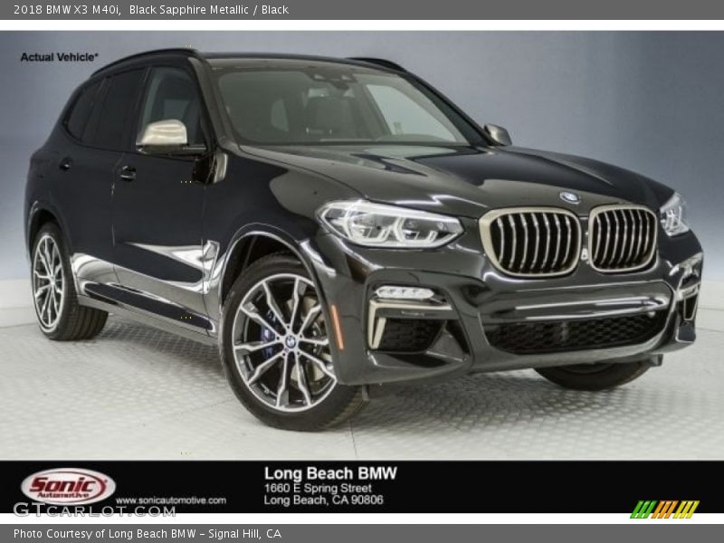 Black Sapphire Metallic / Black 2018 BMW X3 M40i