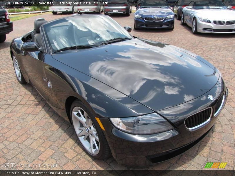 Black Sapphire Metallic / Black 2008 BMW Z4 3.0i Roadster