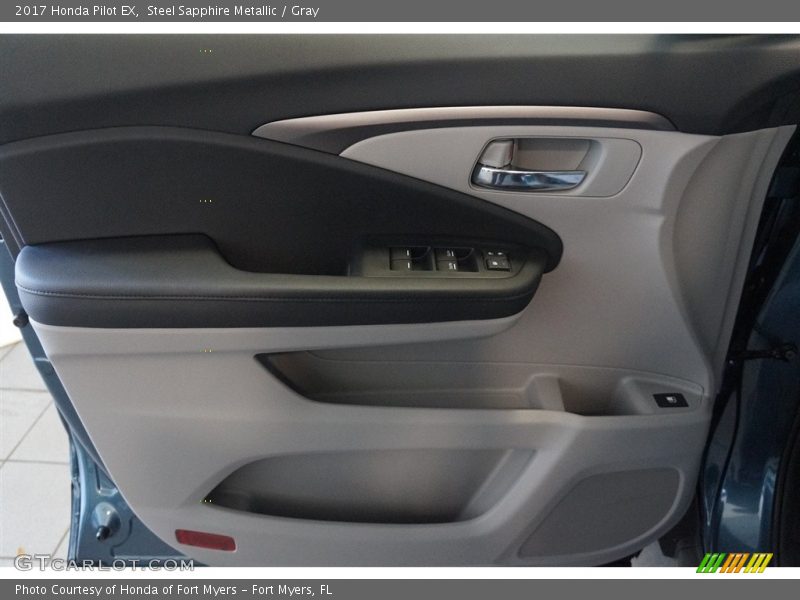 Steel Sapphire Metallic / Gray 2017 Honda Pilot EX