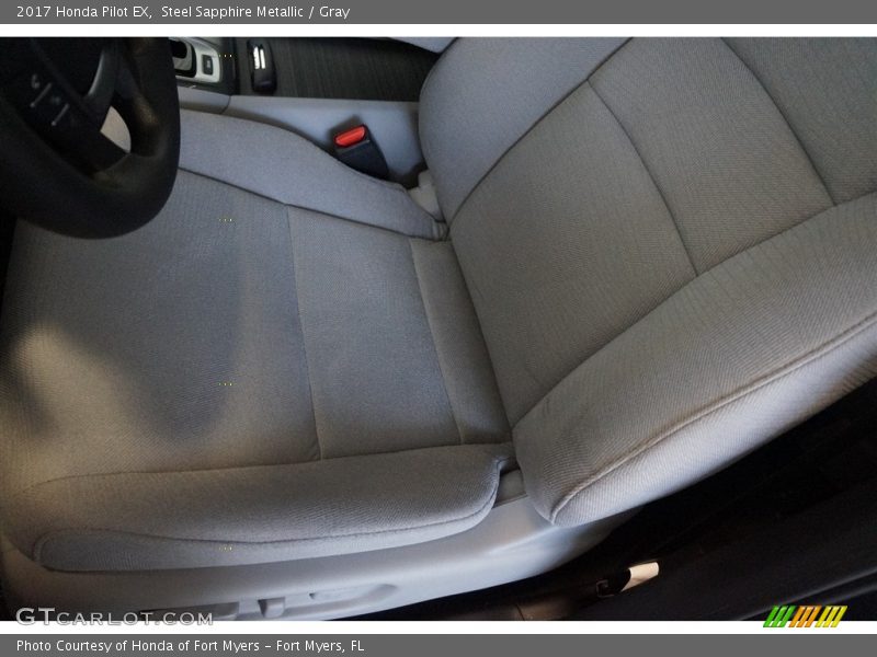 Steel Sapphire Metallic / Gray 2017 Honda Pilot EX
