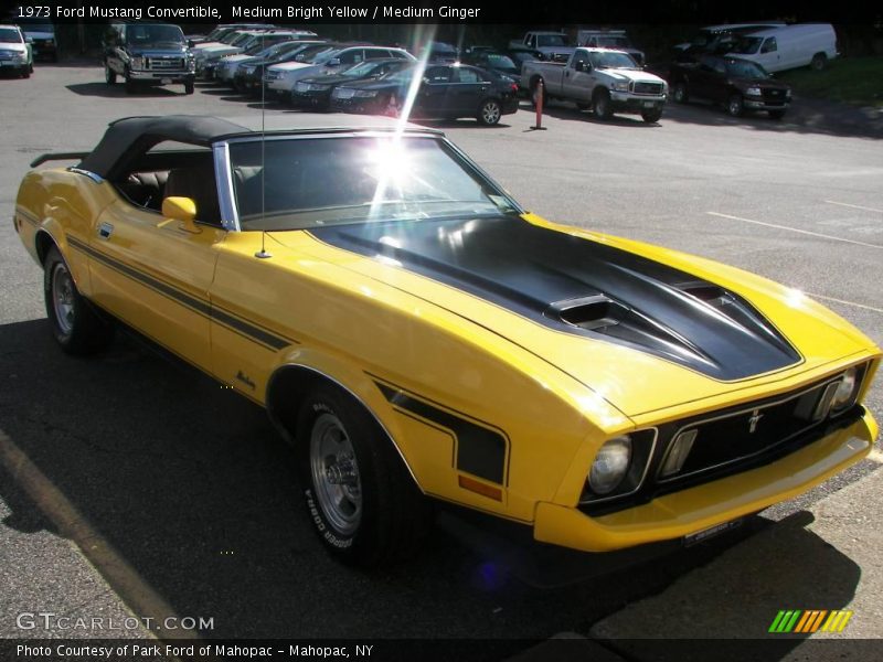 Medium Bright Yellow / Medium Ginger 1973 Ford Mustang Convertible