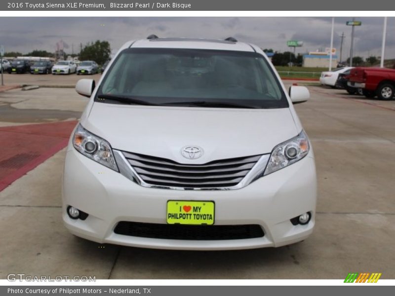 Blizzard Pearl / Dark Bisque 2016 Toyota Sienna XLE Premium