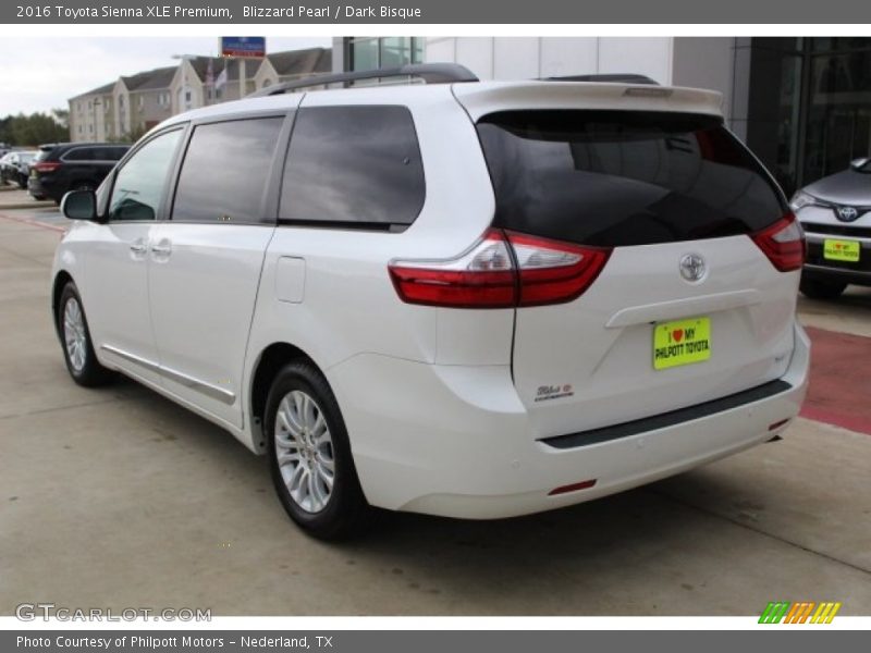 Blizzard Pearl / Dark Bisque 2016 Toyota Sienna XLE Premium