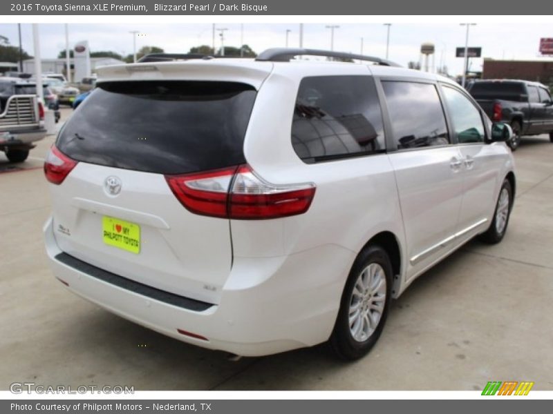 Blizzard Pearl / Dark Bisque 2016 Toyota Sienna XLE Premium