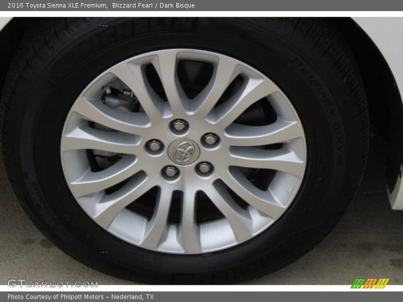 Blizzard Pearl / Dark Bisque 2016 Toyota Sienna XLE Premium