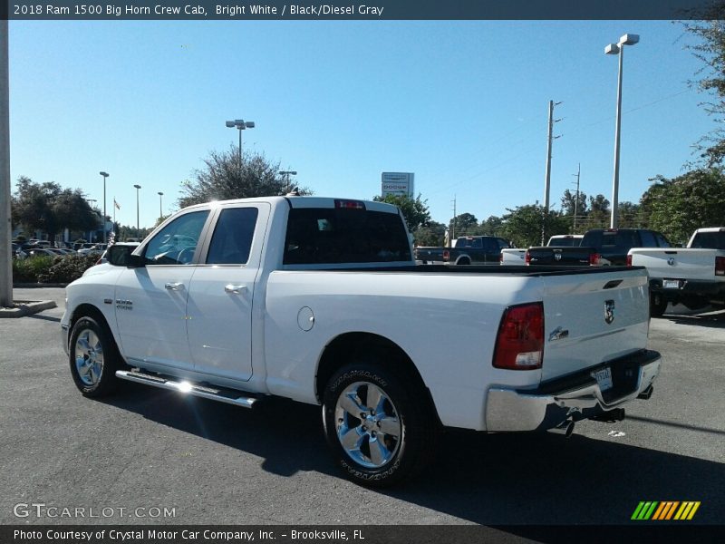 Bright White / Black/Diesel Gray 2018 Ram 1500 Big Horn Crew Cab