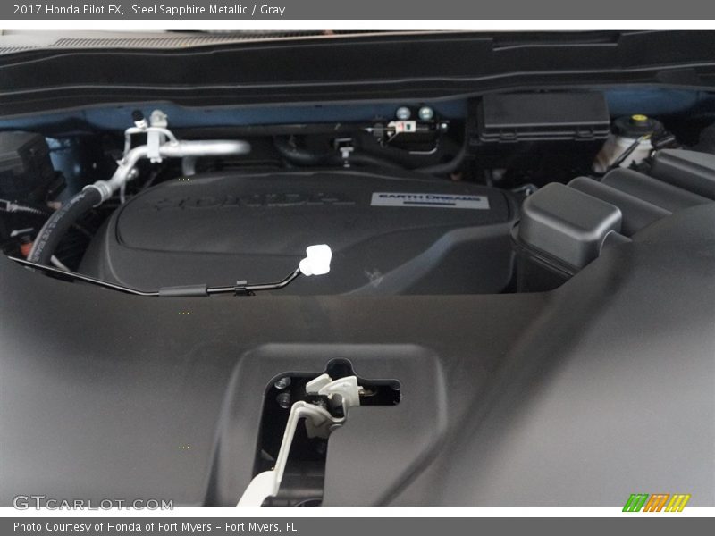 Steel Sapphire Metallic / Gray 2017 Honda Pilot EX
