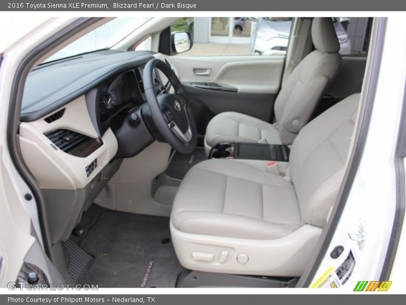 Blizzard Pearl / Dark Bisque 2016 Toyota Sienna XLE Premium