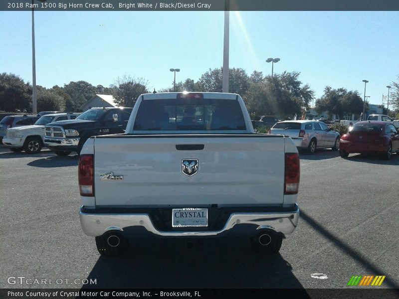 Bright White / Black/Diesel Gray 2018 Ram 1500 Big Horn Crew Cab