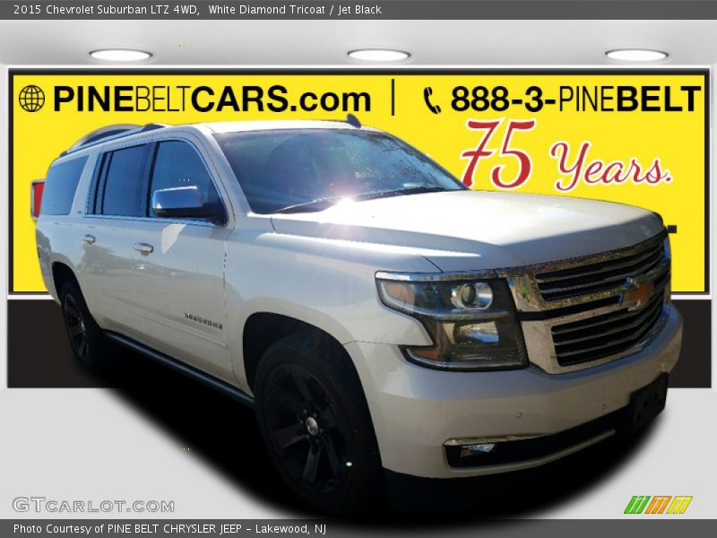 White Diamond Tricoat / Jet Black 2015 Chevrolet Suburban LTZ 4WD