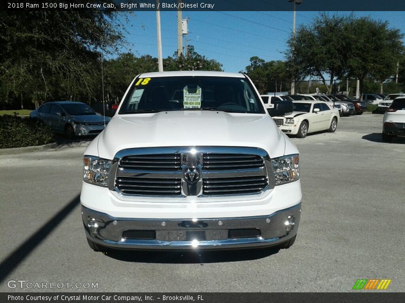 Bright White / Black/Diesel Gray 2018 Ram 1500 Big Horn Crew Cab