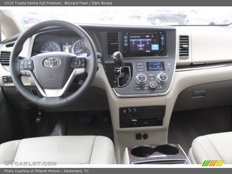 Blizzard Pearl / Dark Bisque 2016 Toyota Sienna XLE Premium