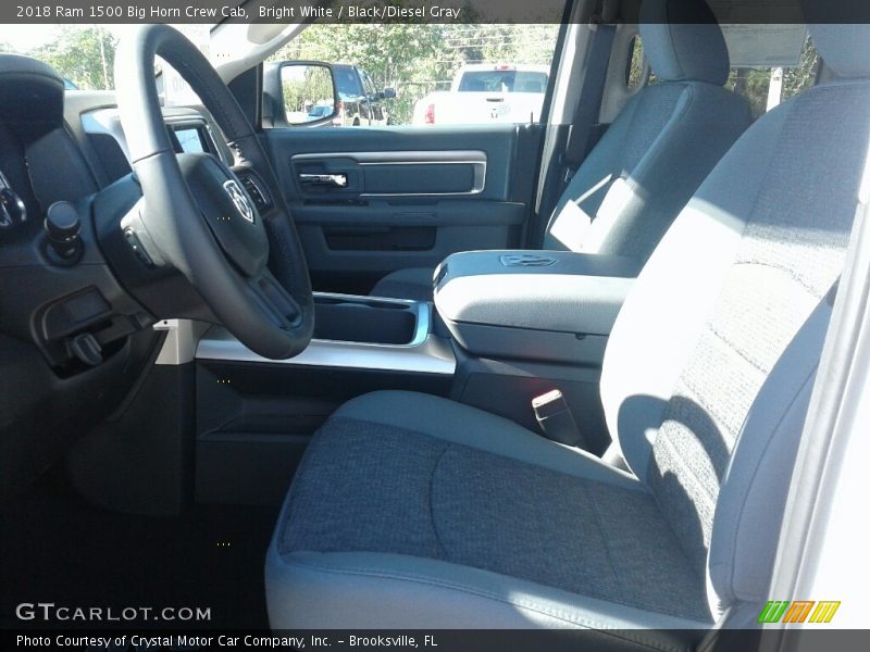 Bright White / Black/Diesel Gray 2018 Ram 1500 Big Horn Crew Cab