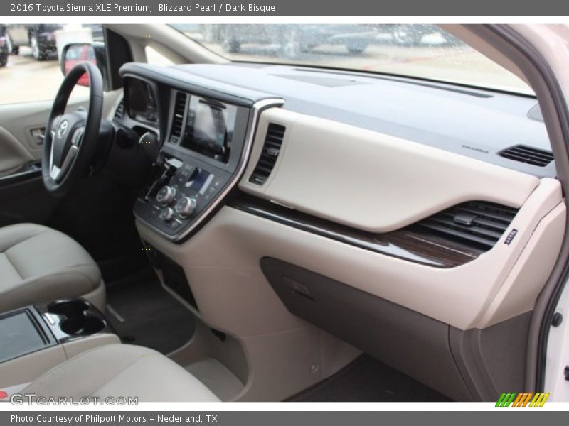 Blizzard Pearl / Dark Bisque 2016 Toyota Sienna XLE Premium