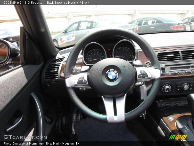 Black Sapphire Metallic / Black 2008 BMW Z4 3.0i Roadster