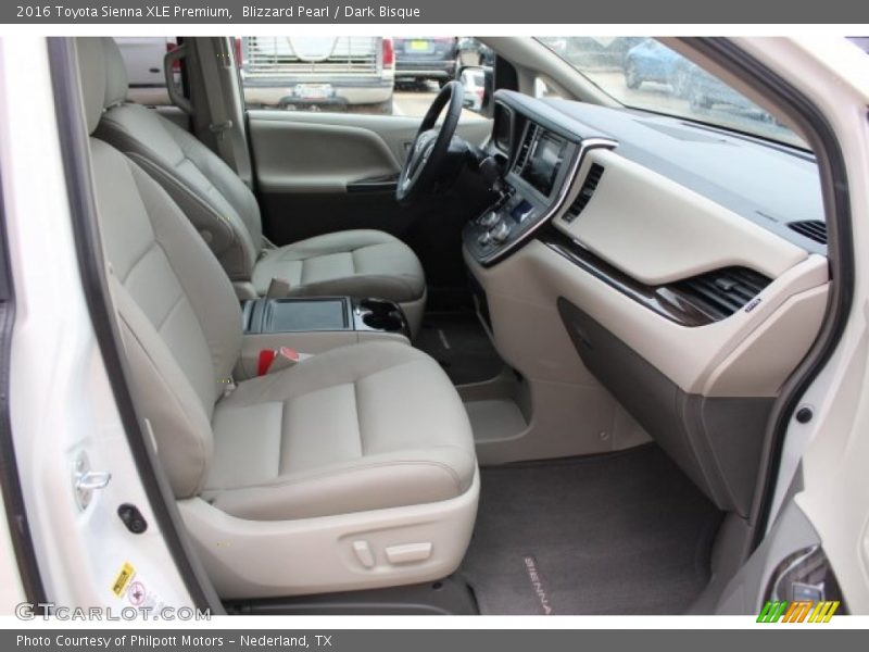 Blizzard Pearl / Dark Bisque 2016 Toyota Sienna XLE Premium