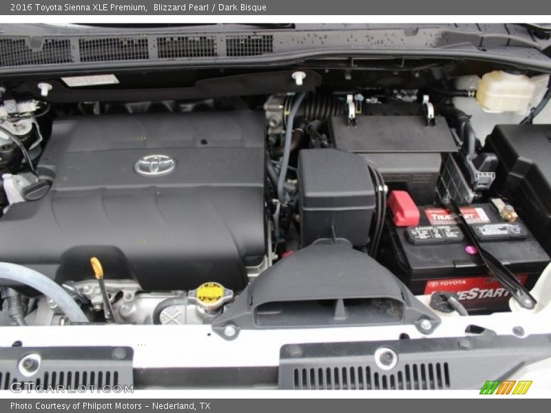 Blizzard Pearl / Dark Bisque 2016 Toyota Sienna XLE Premium