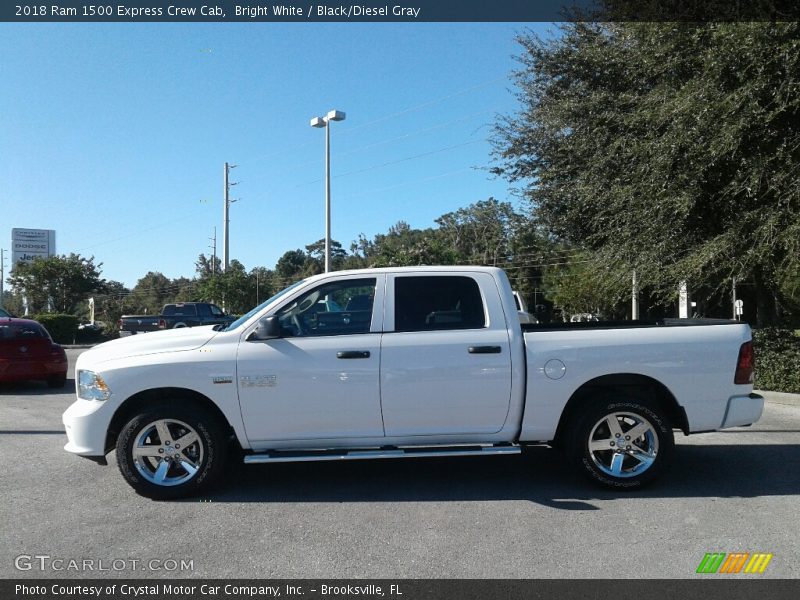Bright White / Black/Diesel Gray 2018 Ram 1500 Express Crew Cab