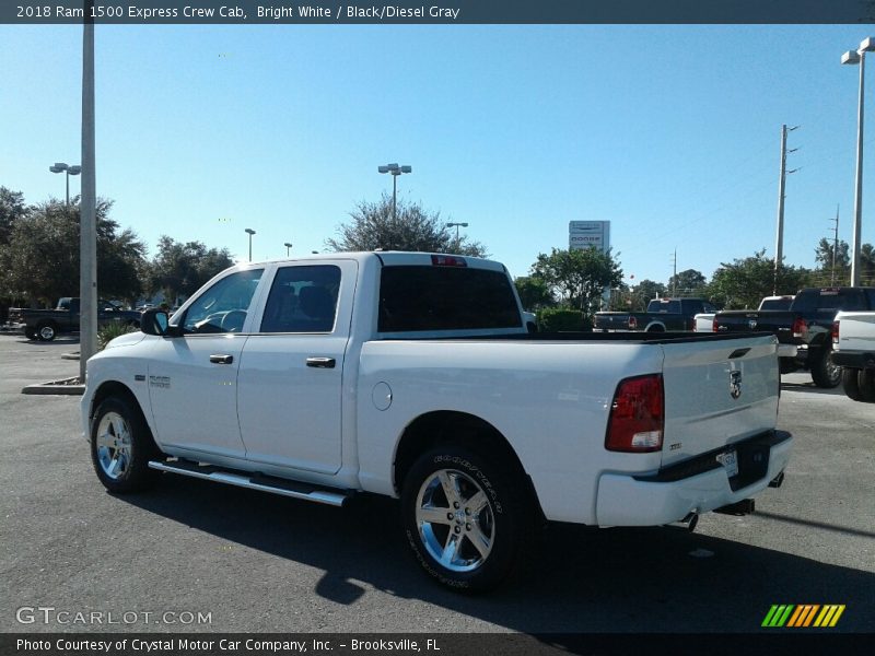 Bright White / Black/Diesel Gray 2018 Ram 1500 Express Crew Cab