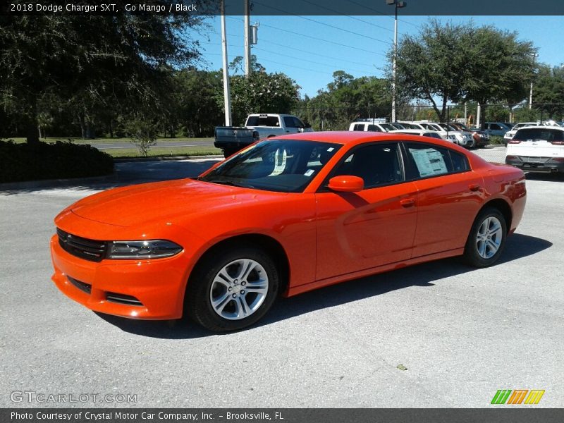 Go Mango / Black 2018 Dodge Charger SXT