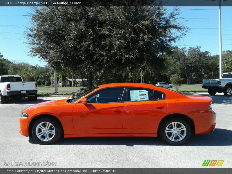 Go Mango / Black 2018 Dodge Charger SXT